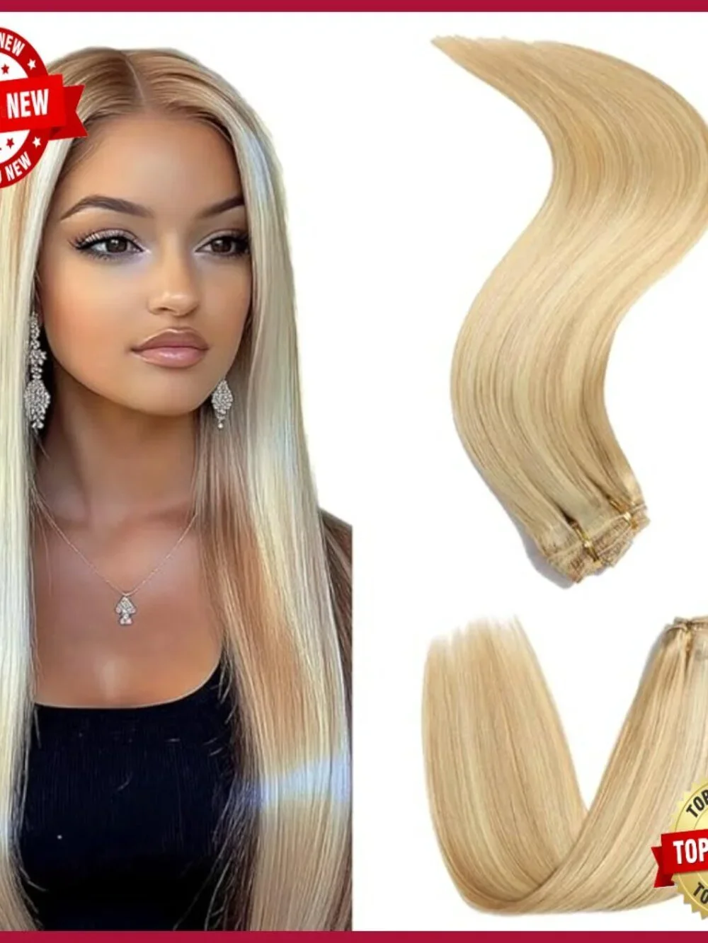 30 Inch Clip In Human Hair Extensions 7 Piece Set 120g Straight